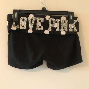 Rolled spandex shorts